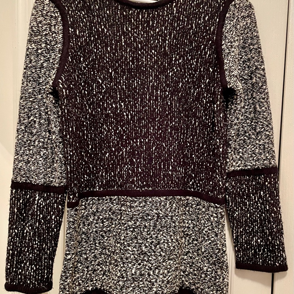Calvin Klein black and white acrylic sweater. Like new.